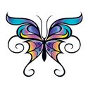 Butterfly with Swirls